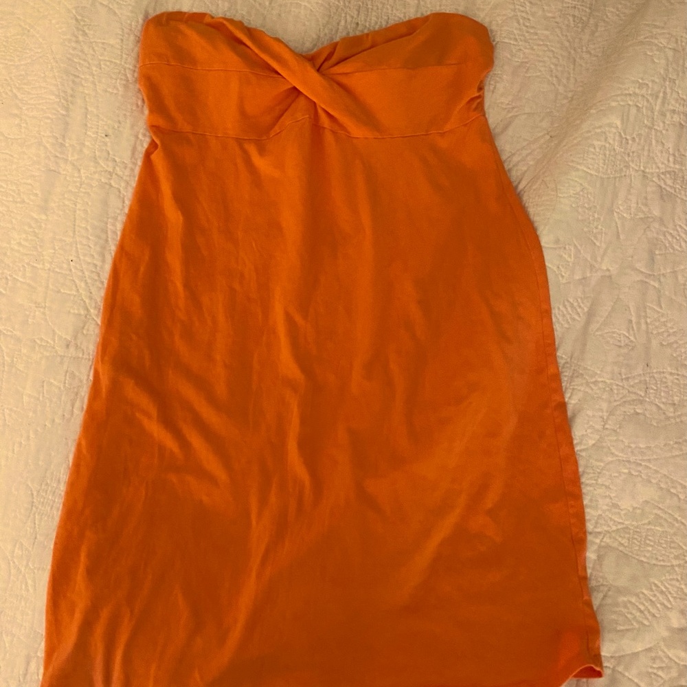 tangerine orange sundress